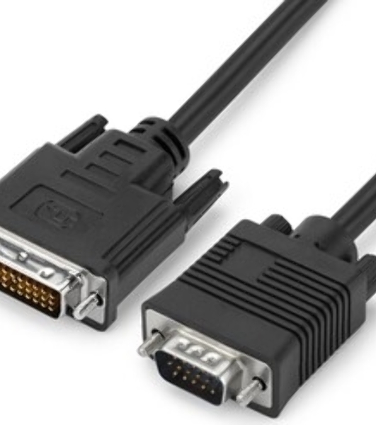 Переходник GoPower DVI-I (m)-VGA (m) 1м черный Premium Zip-Lock c подвесом (1/200)