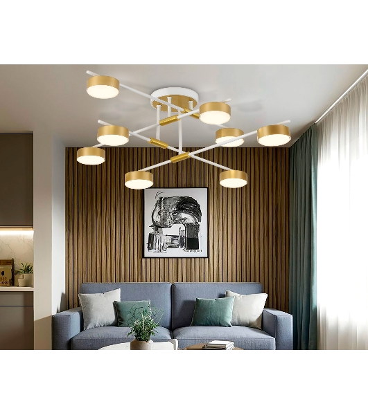 Потолочный светильник Ambrella light FL51751/8 WH/GD белый/золото GX53/8 max 12W 720*720*245