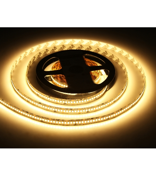Светодиодная лента Ambrella light GS3301 2835 240Led/ 18W m/ 24V IP20 3000K/ 5000*10*1.2mm (2 конт.)