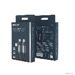 Кабель Rexant 2в1 Type-C, Type-C, Lightning 65Вт, 1м, в черной нейлоновой оплетке, фото3