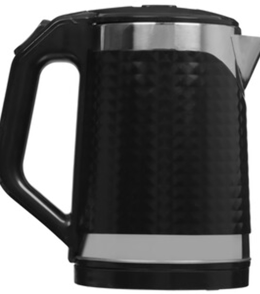 Чайник электрический Kelli KL-1372B 1.8 л, нержавейка+пластик, черный (12)