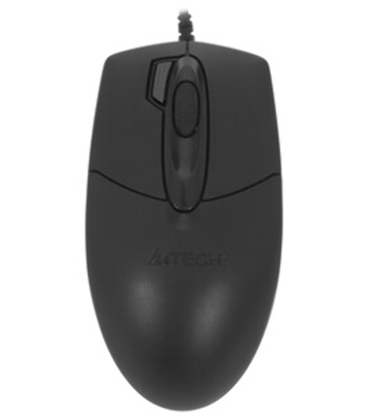 Мышь проводная A4Tech OP-730D черный, 1200 dpi, USB, кнопки - 4