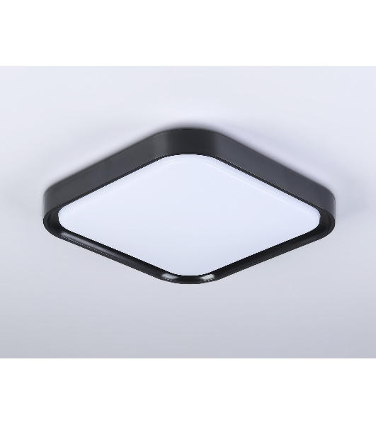 Потолочный светодиодный светильник Ambrella light FZ1262 BK черный 18W 5000K 250*250*60 (Без ПДУ)