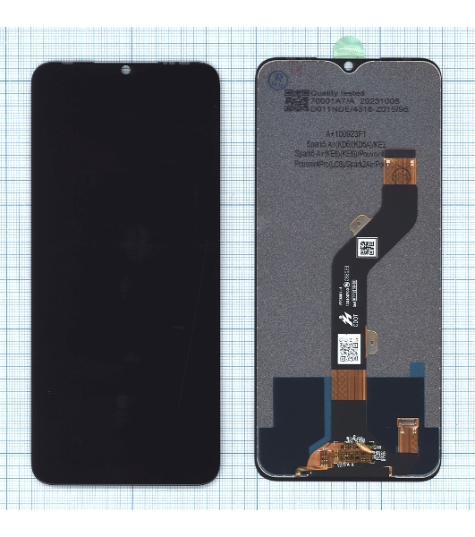 Дисплей для Tecno Spark 5 Air черный