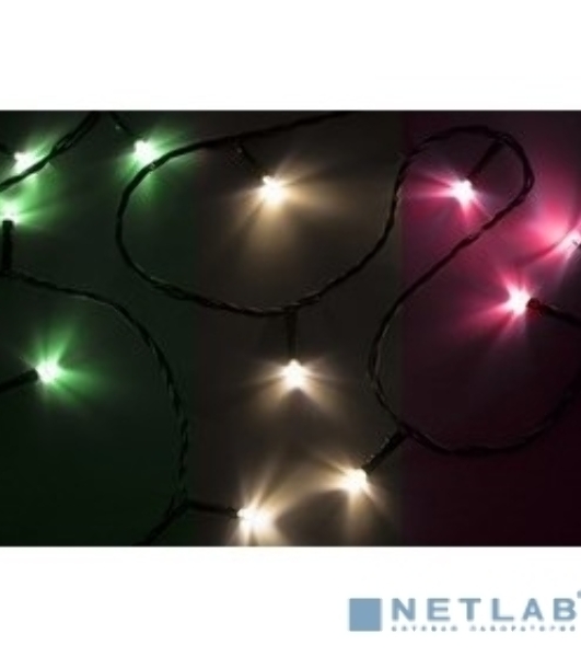 Гирлянда Neon-night 'Твинкл Лайт' 4 м, темно-зеленый ПВХ, 25 LED, цвет мультиколор