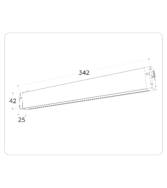 Управляемый светодиодный светильник для шинопровода Magnetic Ambrella light GL1272 BK черный IP20 15W 3000K-6400K 220V 120° 342*25*42 (Без ПДУ)