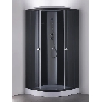 Душевая кабина BAU Nimb с поддоном 90x90х215, прозрачное закаленное стекло, черный матовый профиль,, фото5
