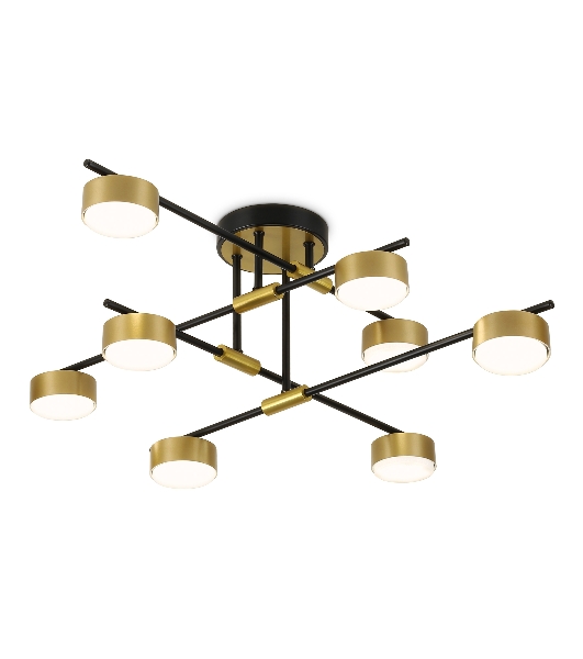 Потолочный светильник Ambrella light FL51752/8 BK/GD черный/золото GX53/8 max 12W 720*720*245