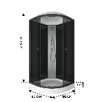 Душевая кабина BAU Nimb с поддоном 90x90х215, прозрачное закаленное стекло, черный матовый профиль,, фото4