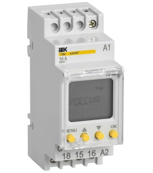 Таймер цифровой ТЭ80 16А 230В на DIN-рейку KARAT IEK MTA10-16-080