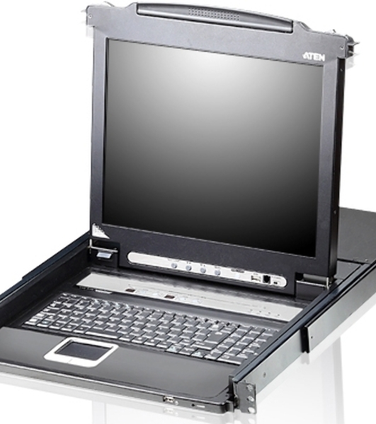 Kvm консоль ATEN SINGLE RAIL 16P PS/2-USB LCDKVMP 17INCH (CL5716MR)