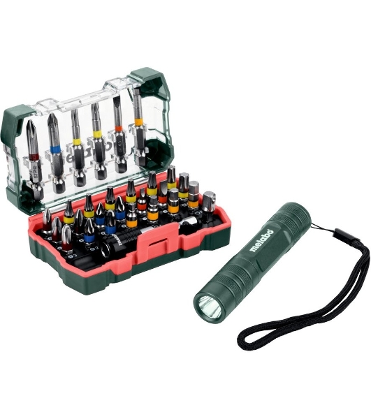 Набор бит METABO 626721000  29 предметов + LED фонарик