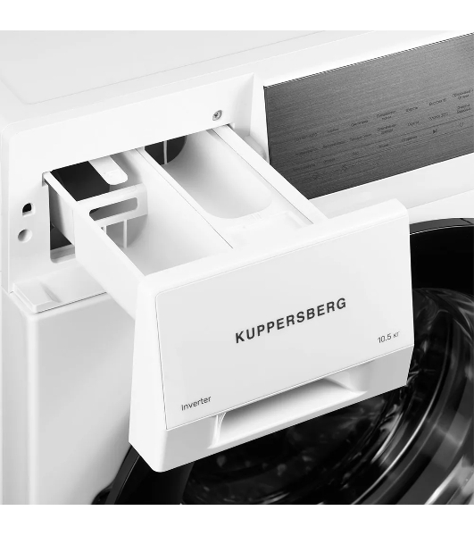 Стиральная машина Kuppersberg WM 610 W белая, загрузка фронтальная 10.5кг, 1400 об/мин., класс: A+++