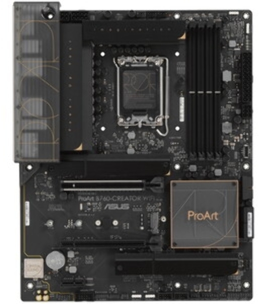 Материнская плата ASUS ProArt B760-CREATOR WIFI, LGA 1700, Intel B760, 4xDDR5, 4xSATA, 3xM.2, 1xPCI-E 5.0 x16, 1xPCI-E 4.0 x4, 1xDP, 1xHDMI, 2x2.5Gb LAN, 4xUSB-A, 1xUSB-C, 5x3.5 мм, 7.1, Standard-ATX