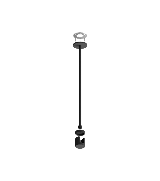 Крепеж накладной A9233 BK черный D20*400mm