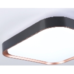 Потолочный светодиодный светильник Ambrella light FZ1265 BK/PGD черный/золото розовое 18W 5000K 250*250*60 (Без ПДУ), фото4