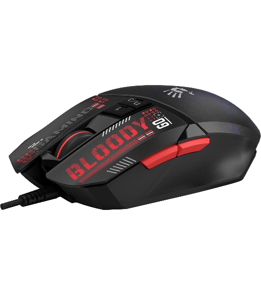 Мышь проводная A4Tech Bloody W60 Max Mini черный, 12000 dpi, USB, кнопки - 9