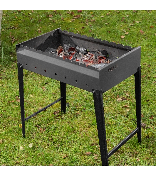 Мангал Palisad Camping сварной, 605х375х138/640 мм, сталь 2 мм