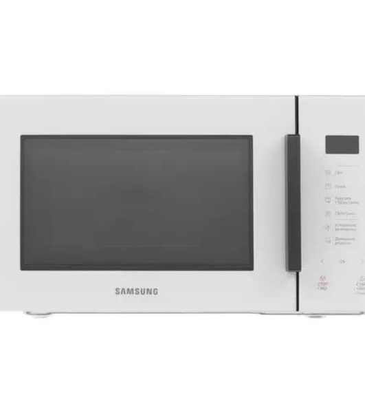 Микроволновая печь Samsung MG23T5018AE/BW белый, 23 л, 800 Вт, переключатели - сенсор