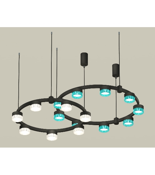 Светильник Ambrella light XR92091300/16 SBK/BL/CL черный песок/голубой/прозрачный GX53 (A9209, C9242, C9238, N8488, N8480)