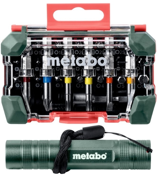 Набор бит METABO 626721000  29 предметов + LED фонарик
