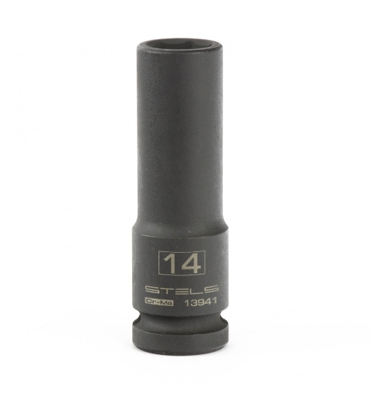 Головка ударная удлиненная шестигранная Stels 14 мм, 1/2', CrMo