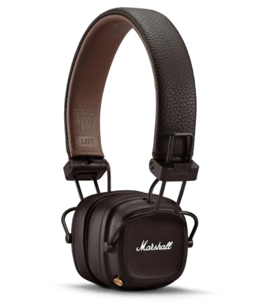 Беспроводные/проводные наушники Marshall Major IV коричневый, накладные, Bluetooth + проводной, беспроводная зарядка, до 80 ч