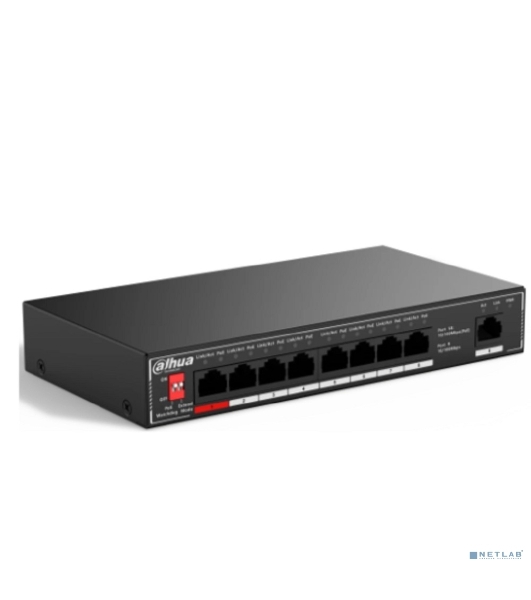 Коммутатор Dahua DH-SF1009P, 9×100 Мбит/с, неуправляемый