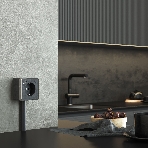 Розетка с заземлением, шторками и USB тип A+C Gallant (графит рифленый), фото2