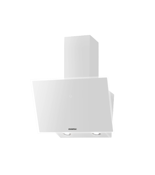 Вытяжка Centek CT-1829-60 White <наклонная> ширина 60 см, 1000 м3/час (233 Вт), 3 скор, LED, сенсор
