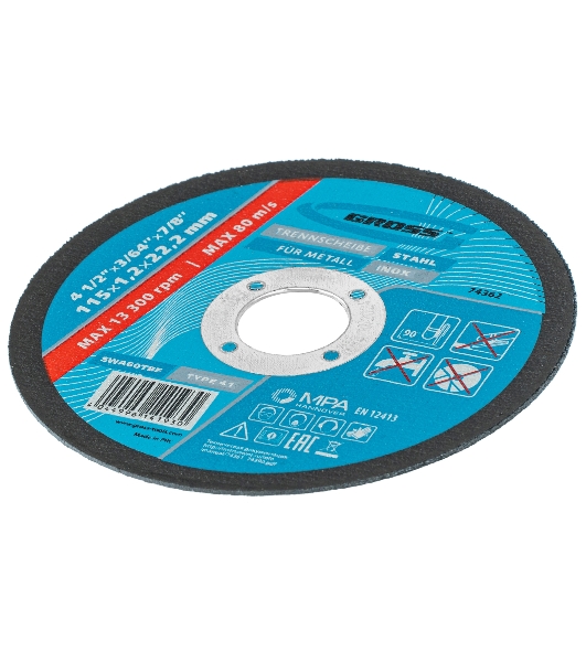 Круг отрезной по металлу Gross SWA60TBF 115х1.2х22.2мм 74362