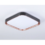 Потолочный светодиодный светильник Ambrella light FZ1265 BK/PGD черный/золото розовое 18W 5000K 250*250*60 (Без ПДУ), фото 1