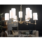 Люстра Ambrella light LH56054/6+3 BS/FR латунь/белый матовый E14*9 max 40W D765*1060, фото 1