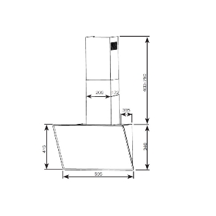 Вытяжка Centek CT-1829-60 White <наклонная> ширина 60 см, 1000 м3/час (233 Вт), 3 скор, LED, сенсор