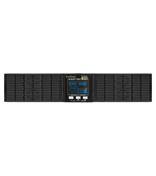 Источник бесперебойного питания On-line ExeGate PowerExpert ULS-3000.LCD.AVR.1SH.2C13.USB.RS232.SNMP.2U 3000VA/3000W, On-Line, PF=1, LCD, 1*Schuko+2*C13, RS232, USB, SNMP-slot, Rackmount 2U/Tower, металлический корпус, черный
