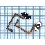 Кнопка HOME в сборе с механизмом и шлейфом для Samsung A510, черная, фото2