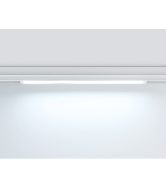 Управляемый светодиодный светильник для шинопровода Magnetic Ambrella light GL1281 WH белый IP20 18W 3000K-6400K 220V 120° 452*25*42 (Без ПДУ)