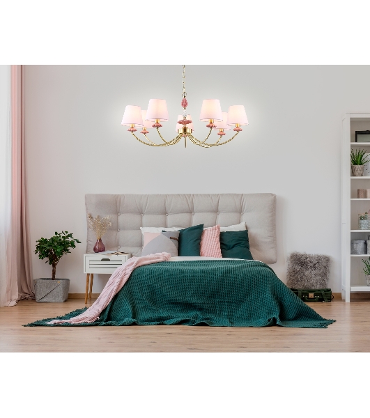 Люстра Ambrella light LH75025/7 GD/PI золото/розовый E14/7 max 40W D890*800