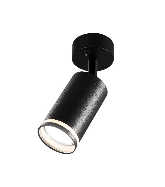 Накладной спот с выключателем Ambrella light TA121 BK черный GU10 max 12W D70*164*D55