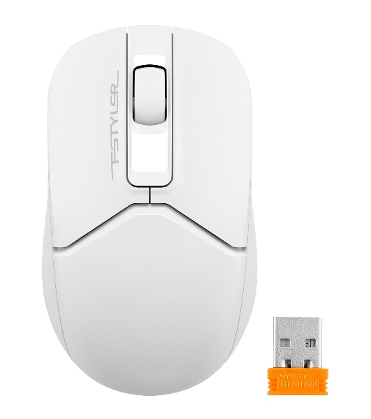 Мышь беспроводная A4Tech Fstyler FG12 белый, 1200 dpi, радиоканал, USB, кнопки - 3