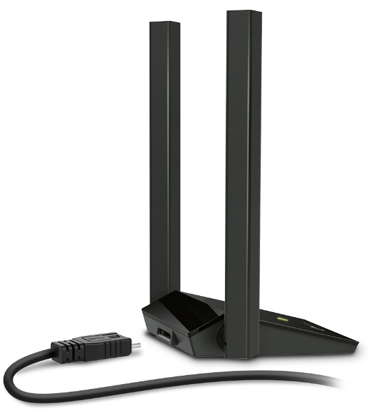 Адаптер TP-Link AC1300Mbps Dual-band High-Gain wireless USB adapter, 867Mbps at 5G and 400Mbps at 2.4G, two high gain antennas, USB 3.0, USB extension cable, support wave 2 MU-MIMO, full compatible with Windows and macOS.