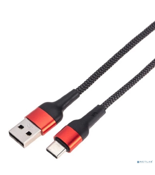 Кабель Rexant USB-A - Type-C, 5А, 50Вт, 1м, в черной нейлоновой оплетке