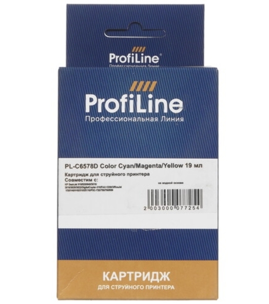 Картридж струйный ProfiLine PL-C6578AE для принтеров HP DJ 970Cxi/1220С/1280/6122 Color водные