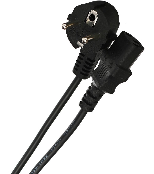 Кабель компьютер-розетка 220V (EURO) VDE 3G0,75мм2 VCOM CE021-CU 1,8 м