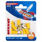 Наконечник кольцевой Rexant изолированный, ø6.5мм, 4-6мм², НКи 6.0-6/НКи5,5-6/RV5.5-6, желтый, в упак. 10 шт., фото 1