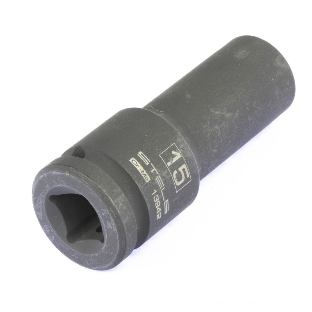 Головка ударная удлиненная шестигранная Stels 15 мм, 1/2', CrMo