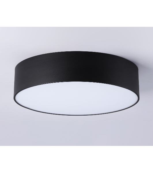 Потолочный светодиодный светильник Ambrella light FV5521 BK черный LED 26W 3000K D220*58 (Без ПДУ)