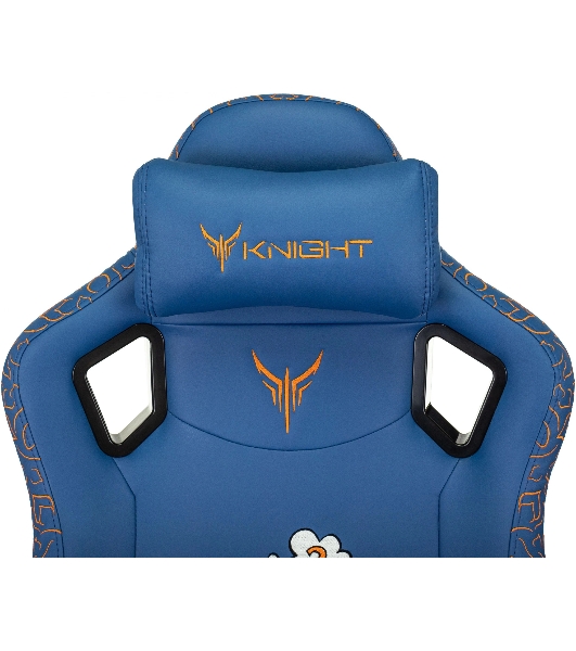 Кресло игровое Knight Craft Dragon синий эко.кожа крестов. металл