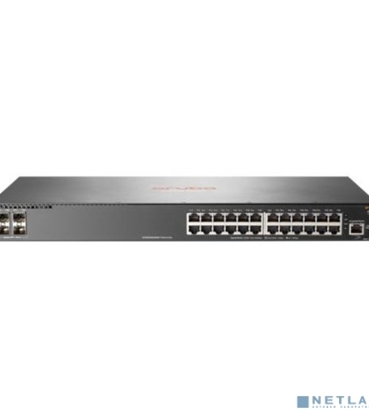 Коммутатор HPE Aruba 2930F 24G PoE+ 4SFP+, 24×1 Гбит/с PoE+ + 4×10 Гбит/с SFP+, управляемый