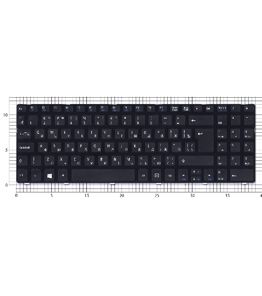 Клавиатура для ноутбука MSI CR640 CX640, черная c рамкой, большой (вертикальный) Enter